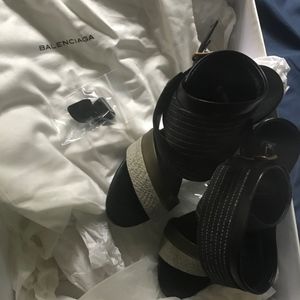 Balenciaga Size 37 Sandal Pelle S Cuoio